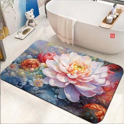 Banheiro de estilo jardim Tapete à prova d'água Banheiro Diatomo Mochila Absorvente de Lodo