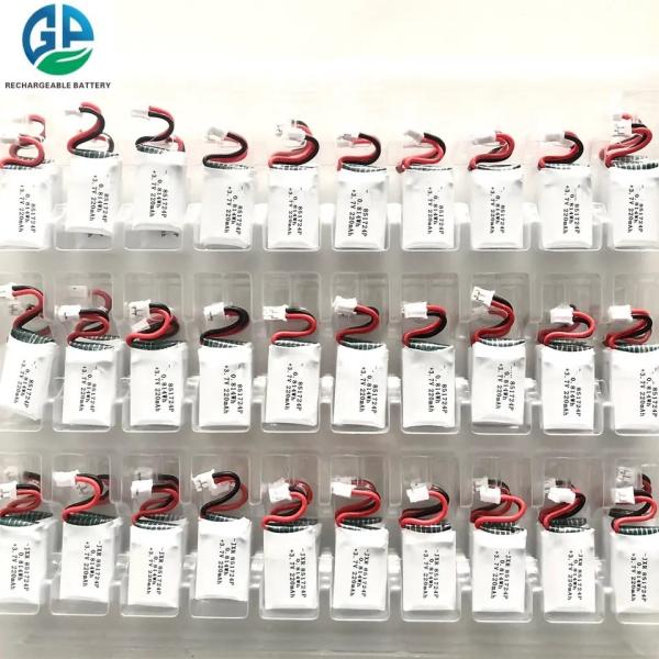 851724 Bateria recarregável Lipo Li Ion Polymer 3,7V 220mAh 0,814Wh 20C