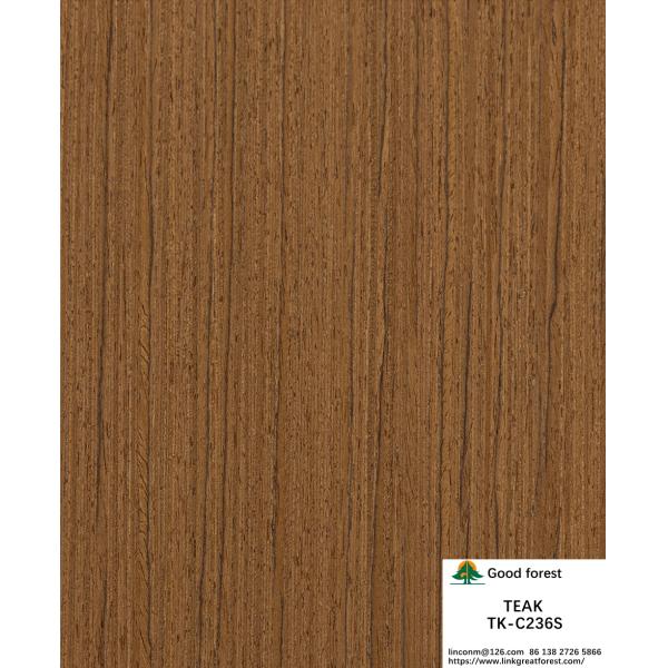 Recon Wood Veneer Of Teak Slice Cut Technics With Straight Grain For For Door Face Lengthened Size 2850mm TK-017S/236S/536S/829S/982S/5410S