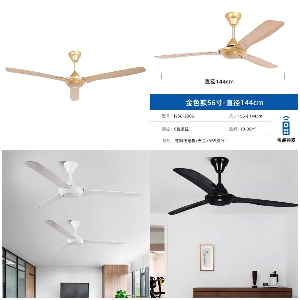 Mayorista Ventilador de techo con luz, aspas de plástico ABS, lámpara y ventilador de techo con motor eléctrico de CC moderno