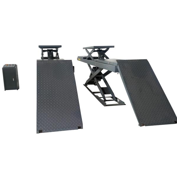 Ultra Thin Small Car Lifter with Double Cylinder Hydraulic Lift Lifting Capacity 4000kgs