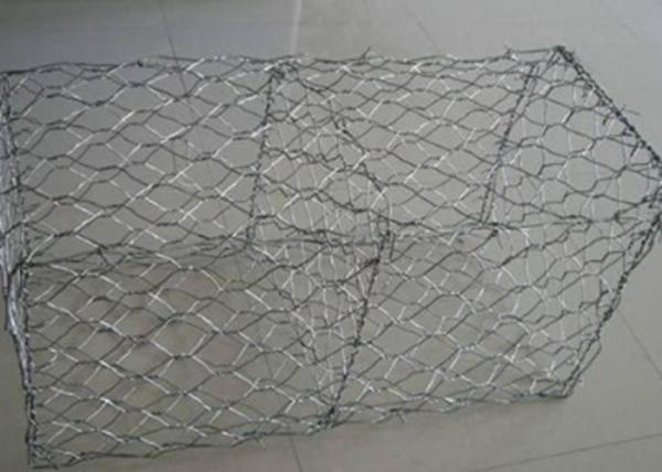 80x100mm Woven Gabion Baskets 1x1x1m Galvanized Steel Wire Mesh