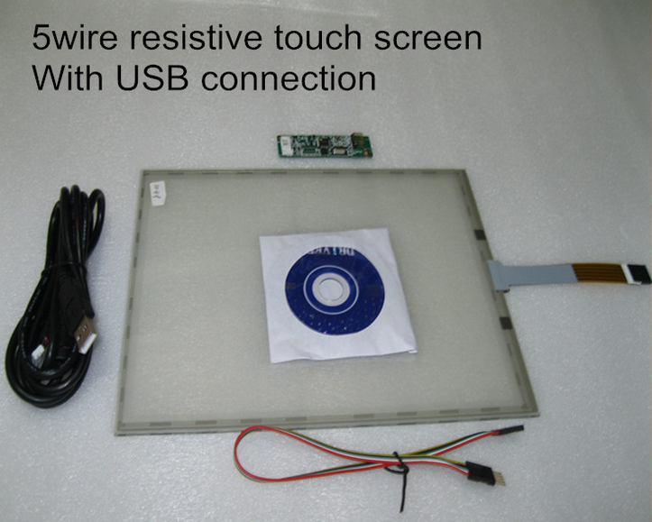 Гибкая панель экрана касания USB сопротивляющая Lcd, промышленная индикаторная панель экрана касания