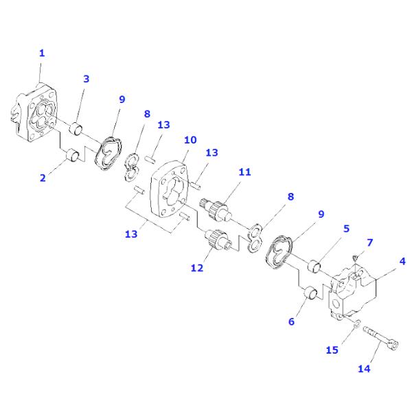 705-41-01920 ОЭМ гидронасоса насоса с зубчатой передачей/экскаватора ПВД15 КОМАТСУ