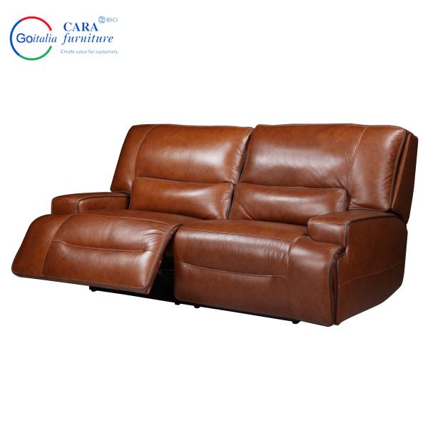 Modern Style Easy Clean Recliners Sofa Three Pieces Living Room Leather Sofa Set Furniture