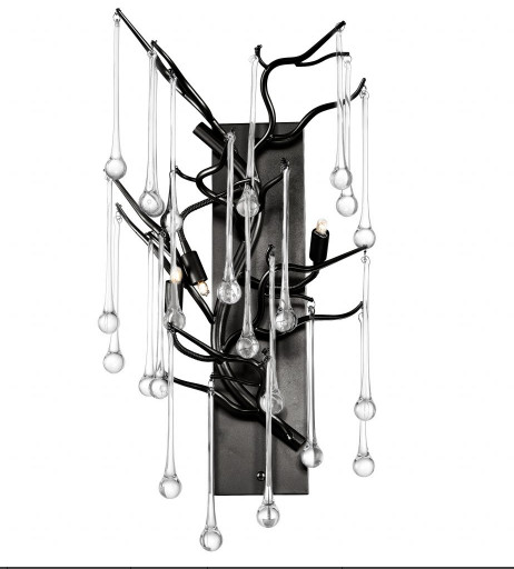 Sconce L280*W220*H460 стены металла падения Кристл ясности K9