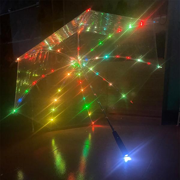 Creative Umbrella の LED 照明 POE 傘で色と機能のポップを追加する
