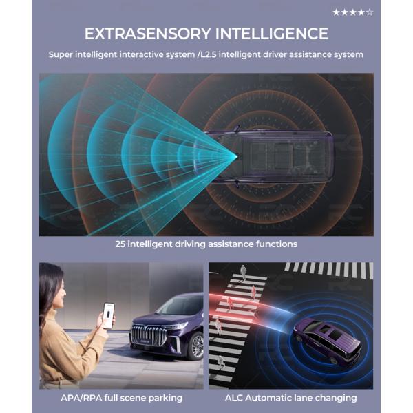 Extended Range 1231km Voyah Dreamer PHEV MPV Chinese EV Car 0-100km/H 5.9s