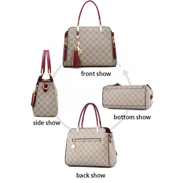 Stylish new 2019 mom bag single shoulder middle-aged lady versatile cross-body bag PU leather large capacity handbags