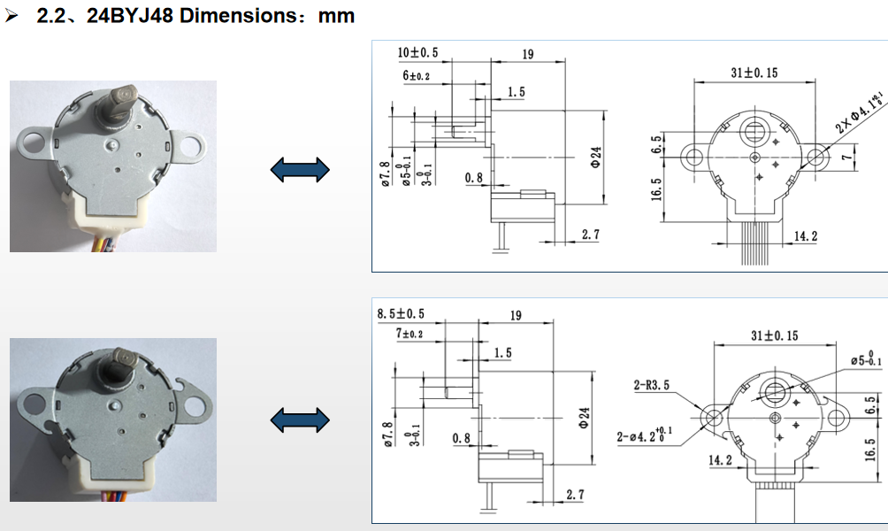 24BYJ48 Stepper Motor, Surveillance Camera Motor, 5V Stepper Motor