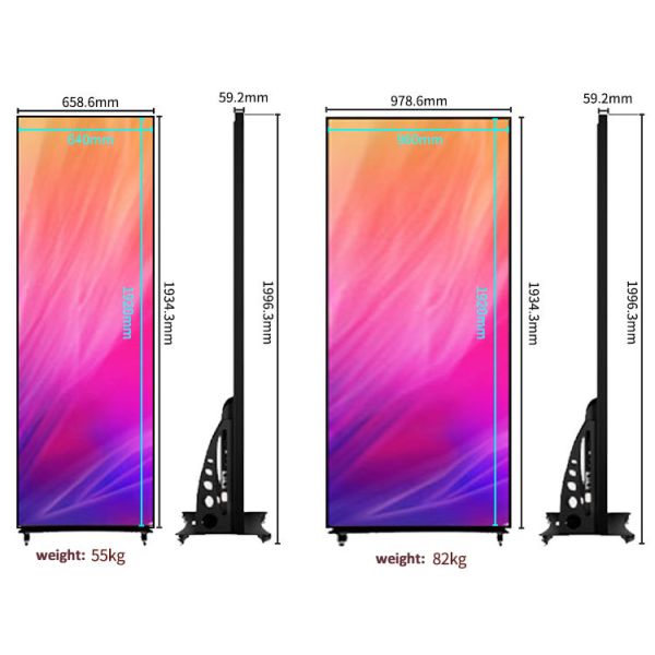 LED Touch Screen Display Foldable LED HD Digital Poster Display