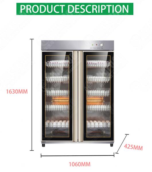 Infrared Sterilization equipments Stainless steel ozone disinfection cabinet tableware sterilizer