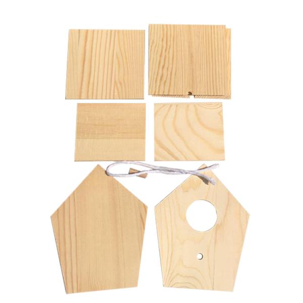 Burlywood Wooden Birdhouses To Decorate Garden Yard Tools