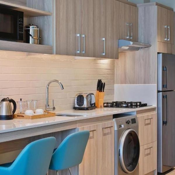 Hôtel Mini Armoire de Cuisine Ensemble Moderne en bois Design personnalisé Meubles de cuisine Appartement Utilisation