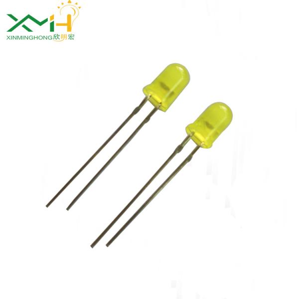Yellow Diffused 588-591nm 15deg LED Indicator Diode 300-420mcd Low Power