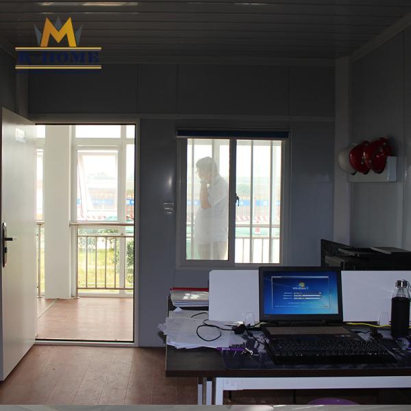 cabine da casa do recipiente do bloco liso da casa da casa pré-fabricada do painel de sanduíche de 20ft