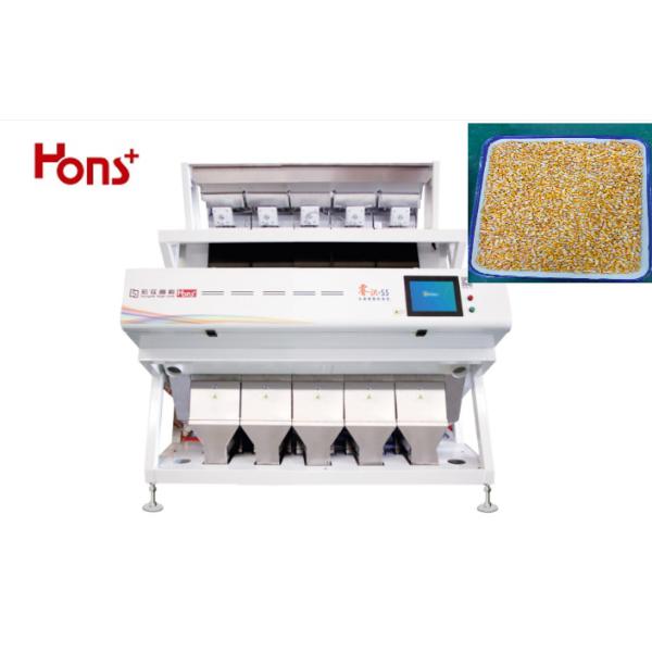 CCD Camera 5 Chutes Corn Maize Color Sorter Intelligent Identification