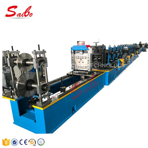 Rolo galvanizado chapéu alto do material de folha que forma a máquina com espessura 2.0mm do sistema do corte do cargo
