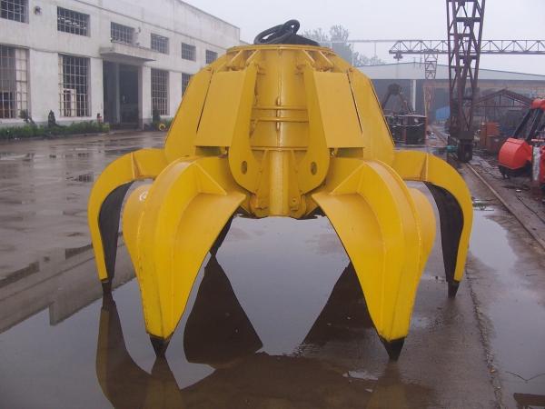 0.5 ~ 20 m³ Electro Hydraulic Orange Peel Grab Bucket Wear Resistant