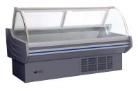 Exemplo de Refrigerated Meat Display do carniceiro com a porta de vidro de deslizamento traseira