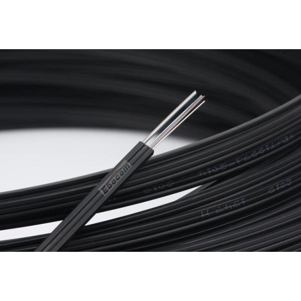Черный Ebocom самоподдерживающийся кабель волокна / кабель FTTH с проводом мессенджера