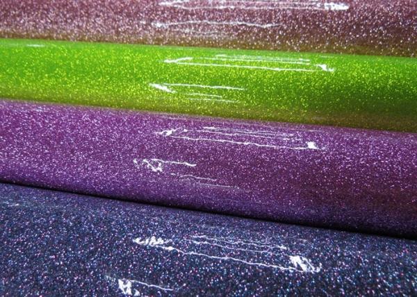 Chunky Customized Colorful Glitter Pvc Fabric Soft Handfeeling For TV Background Wall