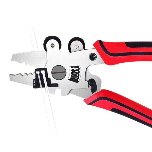 FONGKO 9 in 1 Multifunctional Optical Fiber Stripping Pliers Fiber Optic Cable Stripper