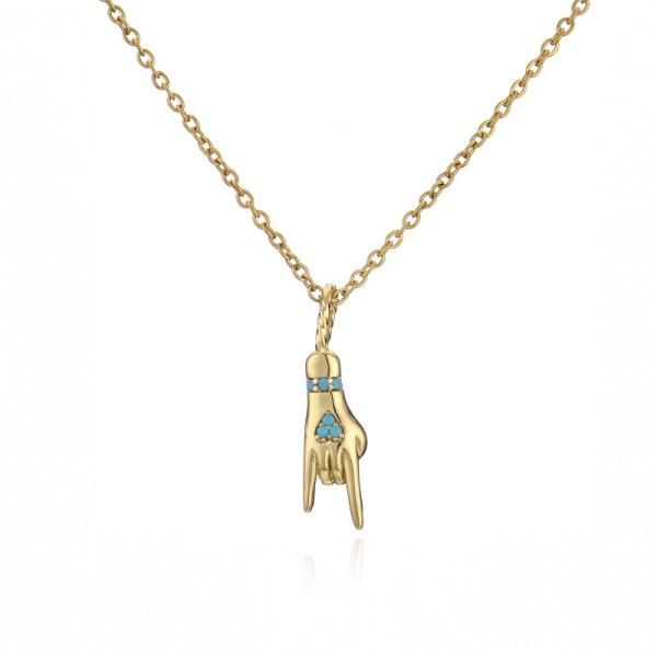 Любовь ожерелья цепи золота ODM 18k красивая вы Unisex ожерелье среднего пальца золота