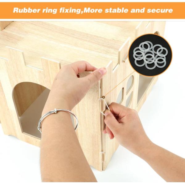 Best Selling Large Detachable Small Animal Wooden Rabbit House and Hideouts Bunny Castle