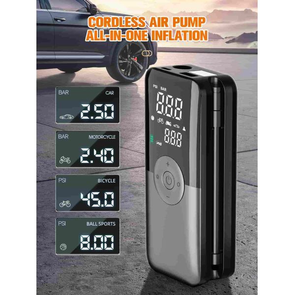 Handheld Portable Air Compressor for Car Tires Quick Inflation Tool