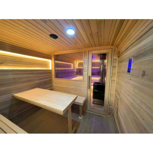 Deep Detox Hemlock Porch Bucket Cube Sauna Room