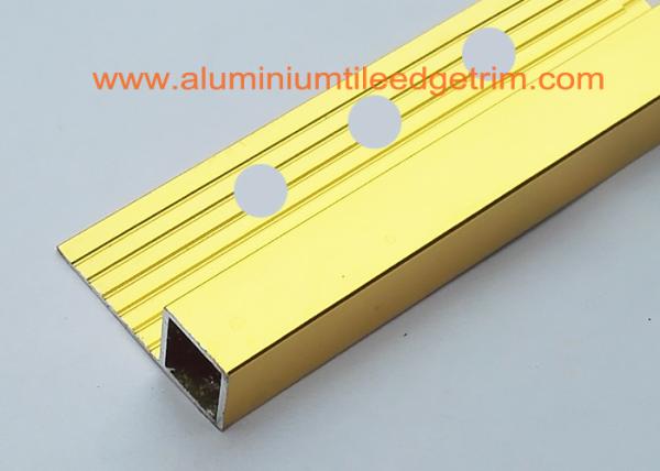 High Gloss Polished Gold Aluminium Square Edge Ceramic Tile Trim 10mm x 2m Length