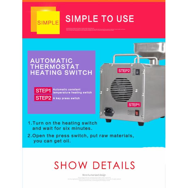 Energy Saving Solution for Small Businesses Mini Seed Oil Extractor Almond Oil Extraction Machine