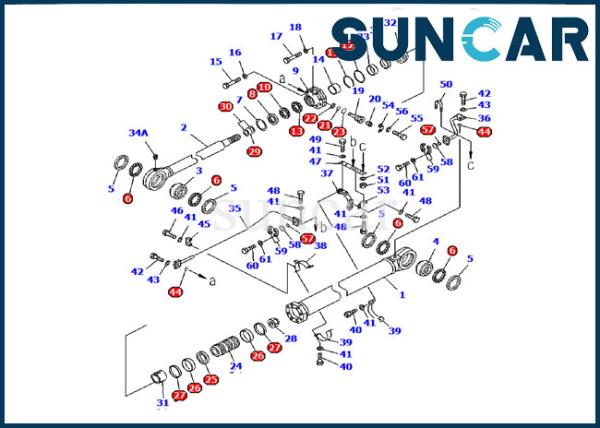 707-99-77210 Bucket Cylinder Seal Kit Komatsu Excavator PC1600-1 Repair Kit hydraulic inner service kit