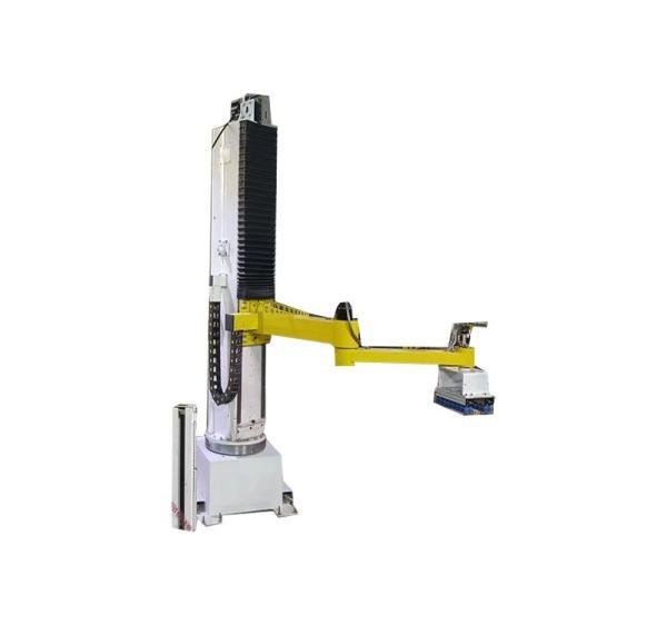 Robot apilador paletizador industrial de columna única, máquina de apilamiento, ROBOT PALETIZADOR CON BRAZO DE GRANK para cartón/caja/caja/bolsa