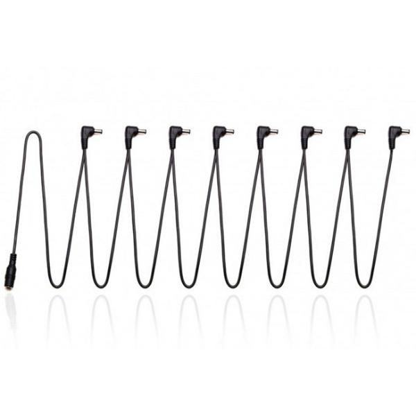 8 Way Daisy Chain AC DC Power Cable Right Angle For Guitar Effects Pedals