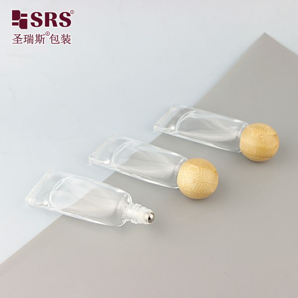 GB3 10ML Luxury Empty Tube Shape Thick Wall Glass Roll On Bottle For Essential Oil