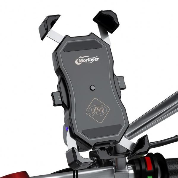 IP66 15W Usb Motorcycle Wireless Charger Mount Handbar