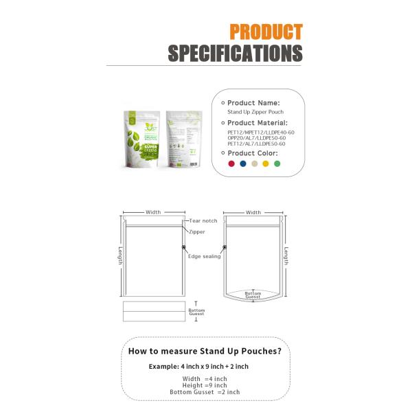 Упаковка плода BOPP CPP сухая кладет стойку в мешки Ziplockk вверх по мешкам для порошка конфеты еды чокнутого
