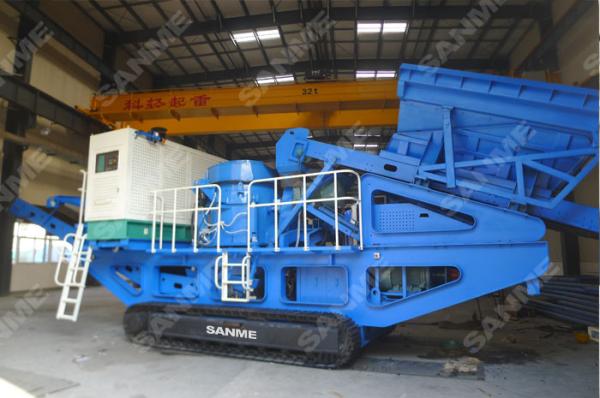 Móbil da eficiência elevada que esmaga o tamanho 160mm-260mm da alimentação das plantas de baixo nível de ruído