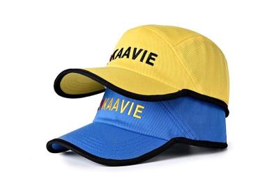 Custom 6 Panel Outdoor Baseball Caps Polyester 58cm Black Ball Hat