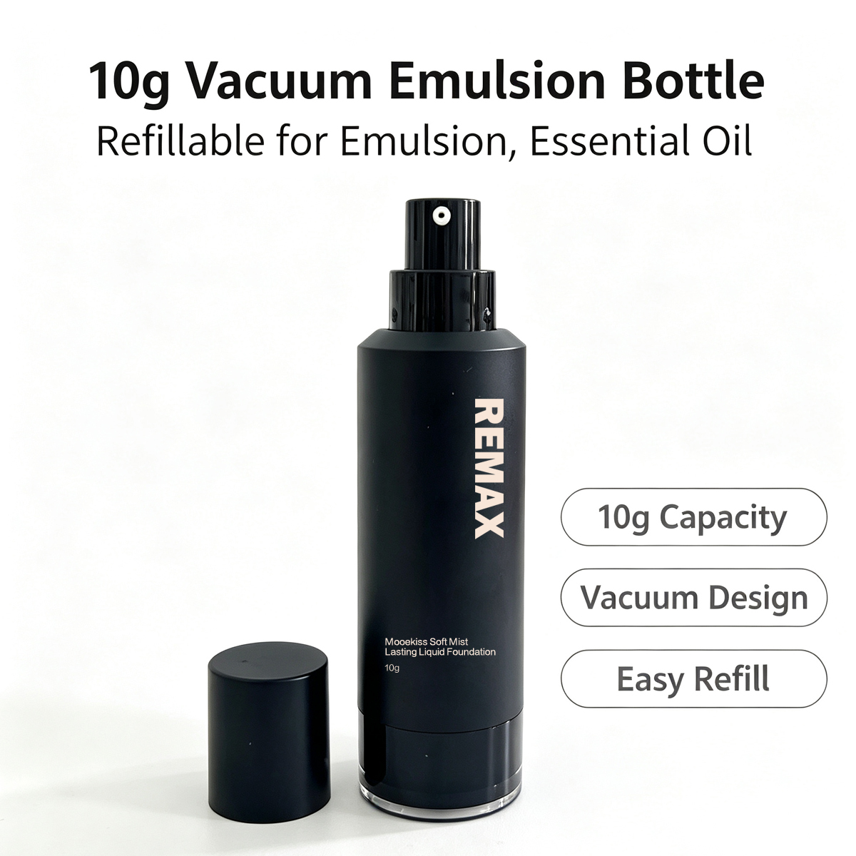 10g Airless Vacuum Bottle Cosmetic Packaging for Cream Lotion Skincare Container