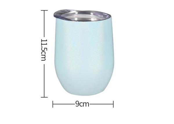 Double Layer Big Belly Stainless Steel Water Cup , 12oz Egg Shell Cup Heat Preservation