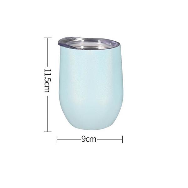 Double Layer Big Belly Stainless Steel Water Cup , 12oz Egg Shell Cup Heat Preservation