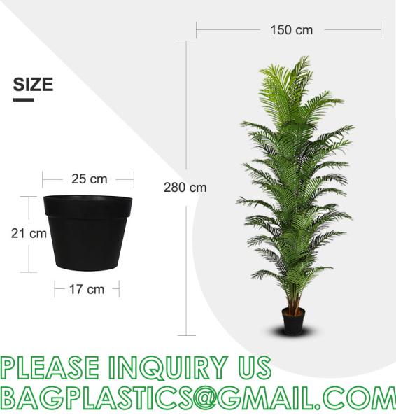Artificial Paradise Palm Tree 3Feet Fake Tropical Palm Tree, Faux Plants in Pot for Indoor Outdoor House Home