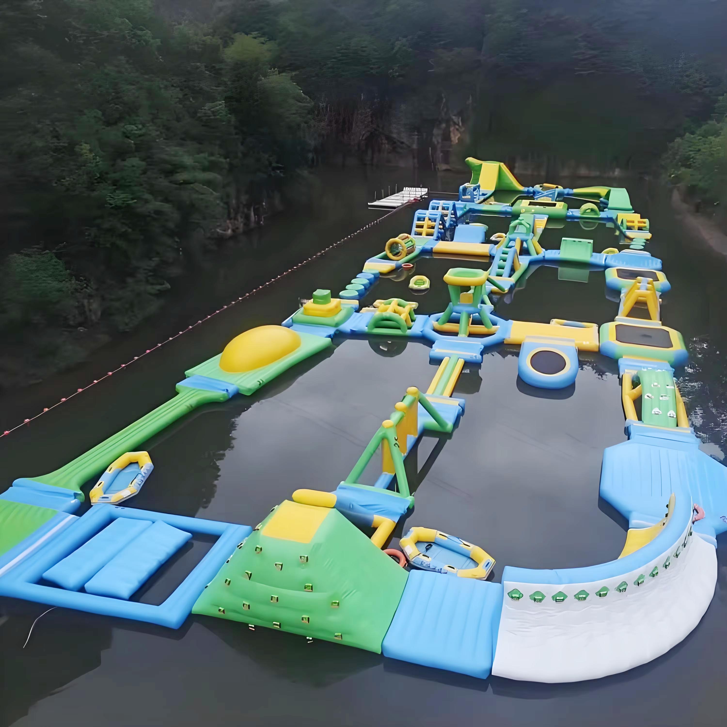 Large Hot sale Inflatable Water Park Giant Floating Aqua Park Custom Design Durable PVC for Lake Sea Pool Resort Water Games