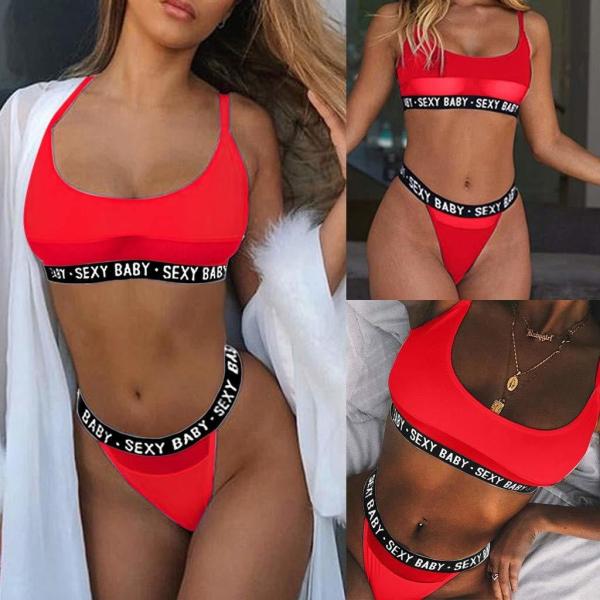 Waisted Breathable Custom Women Two Pieces Beachwear Sexy Bikini Swimwear Fashionable