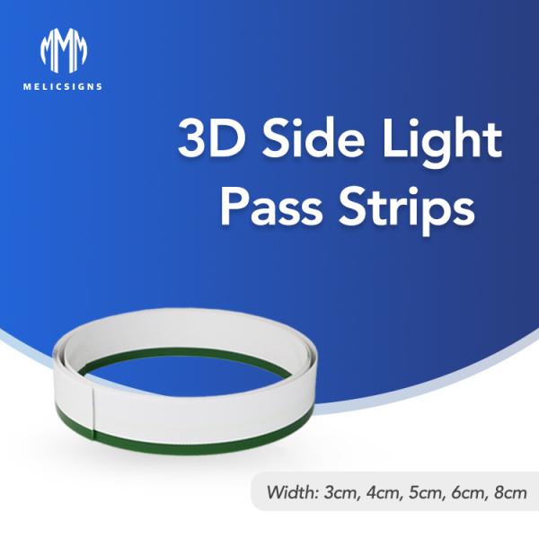 1mm Bending 3D Side Pass Light Strips Letters Flexible for decoration