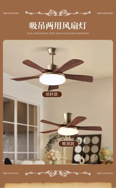 gros, fabricant, usine, lot, sur mesure, personnalisé Ventilateur de plafond moderne de 56 pouces avec lumière 5 lames Noir / Blanc Pour salon télécommande Corps de fer moteur CC