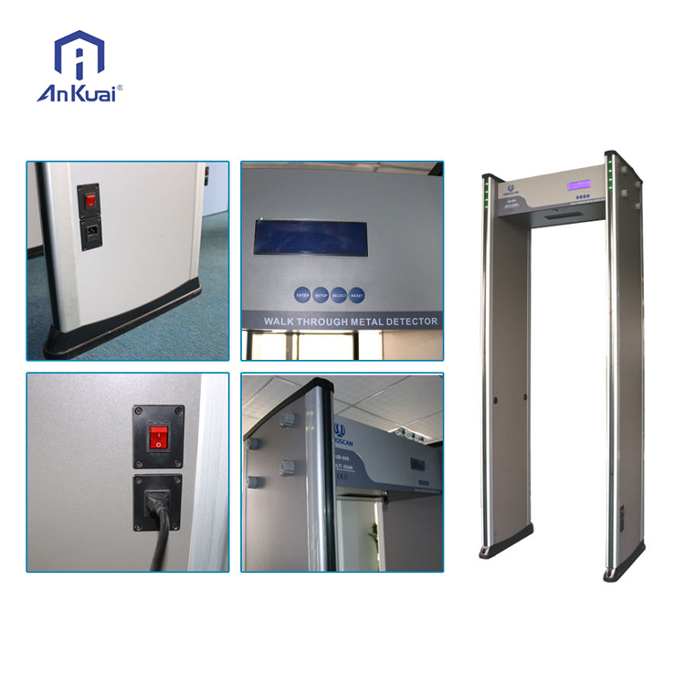 High Precision Walk Through Metal Detector Gate Anti-Interference Security Screening Gate for School Security Project